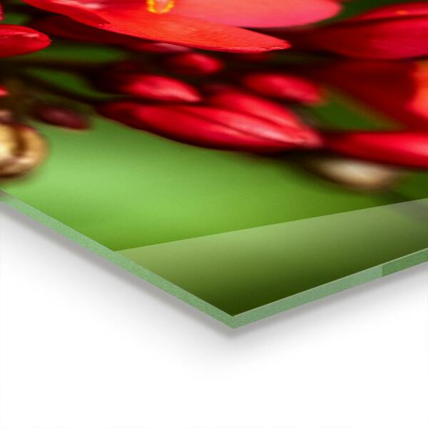 Sticlă printata bucătărie Muguri de flori înfloriți