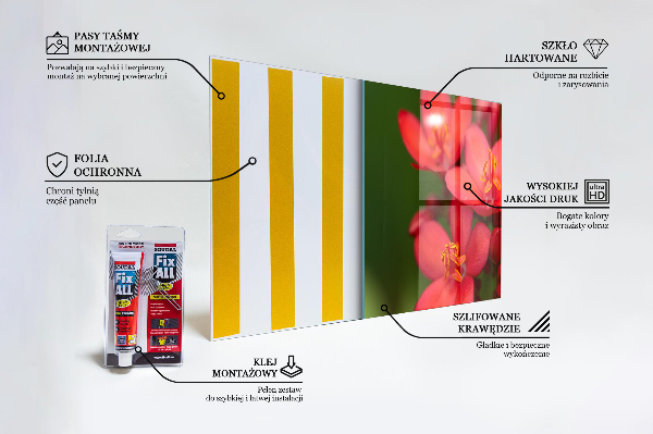 Sticlă printata bucătărie Muguri de flori înfloriți