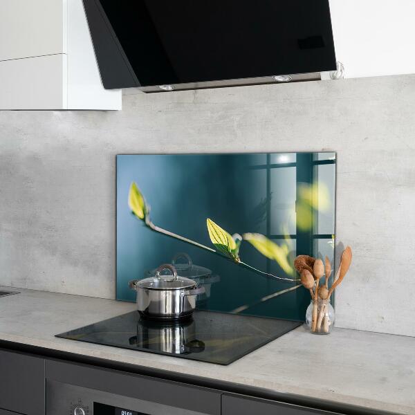 Sticlă bucătărie Frunză strălucitoare pe ramură