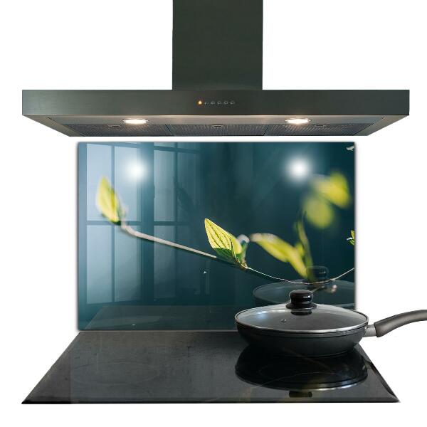 Sticlă bucătărie Frunză strălucitoare pe ramură