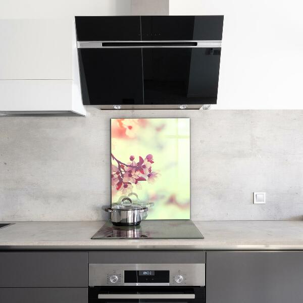 Sticlă bucătărie Arborele roz înflorit