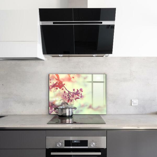 Sticlă bucătărie Arborele roz înflorit