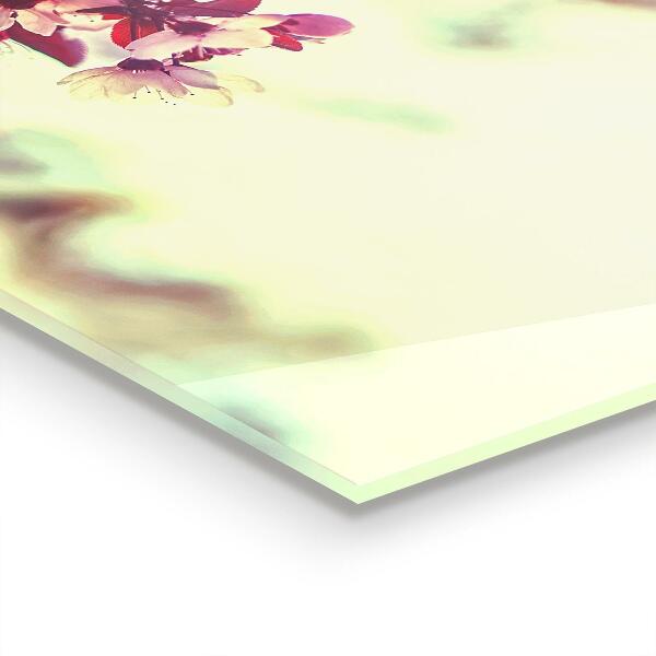 Sticlă bucătărie Arborele roz înflorit