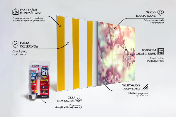 Sticlă bucătărie Arborele roz înflorit