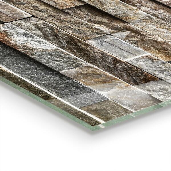 Sticlă pentru bucătărie Caramida din piatra naturala