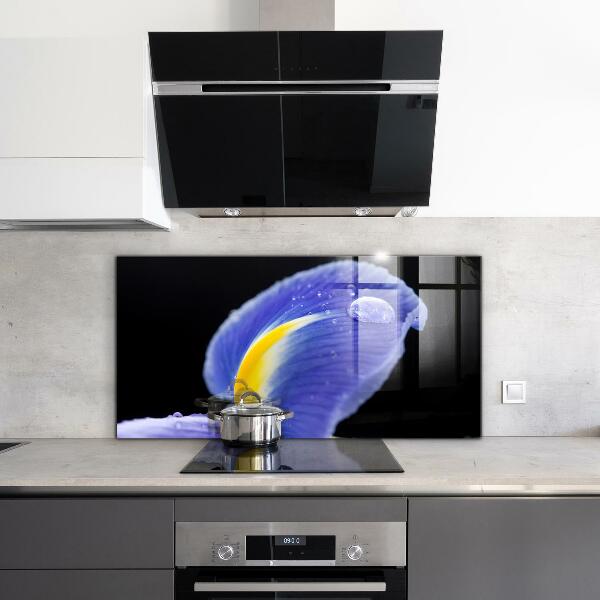 Sticlă bucătărie Floare de iris violet