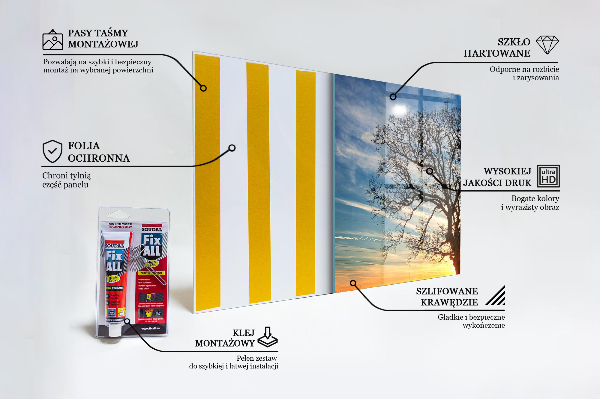 Sticlă bucătărie Peisaj lunca dimineața