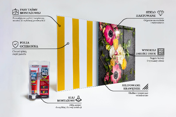 Sticlă bucătărie Compoziția florilor naturale