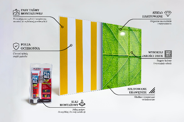 Sticlă bucătărie Detalii delicate ale frunzei