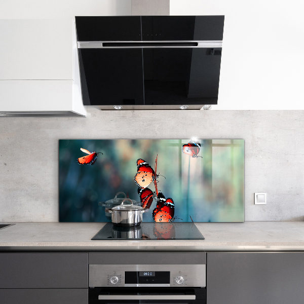 Sticlă bucătărie Fluture delicat în vânt