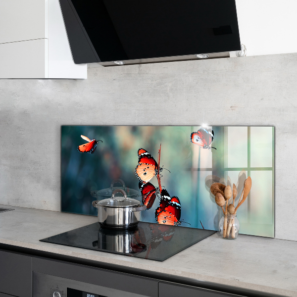 Sticlă bucătărie Fluture delicat în vânt