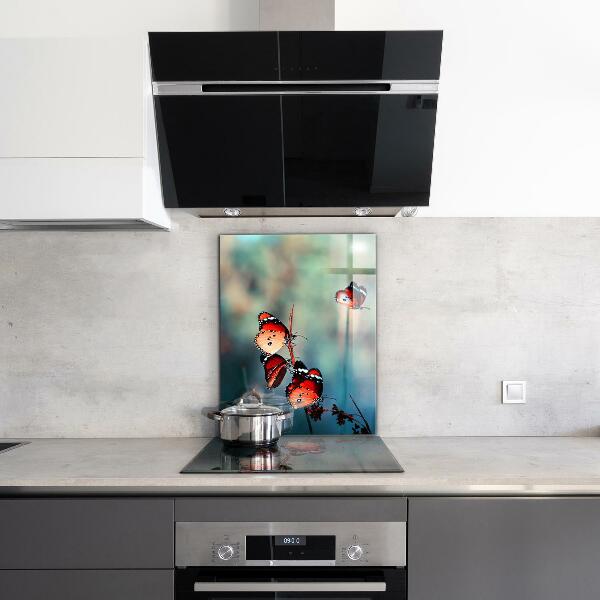 Sticlă bucătărie Fluture delicat în vânt