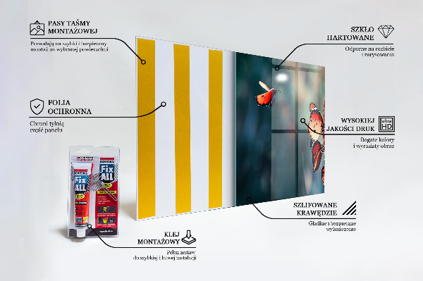 Sticlă bucătărie Fluture delicat în vânt