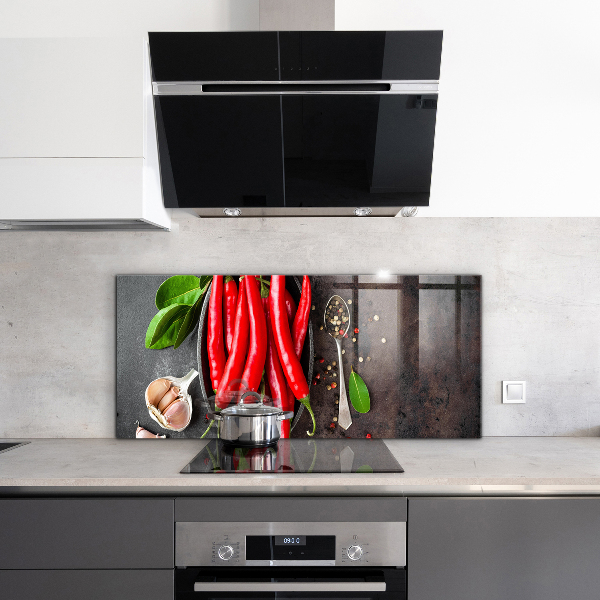 Sticlă bucătărie Gătirea ardeiului iute