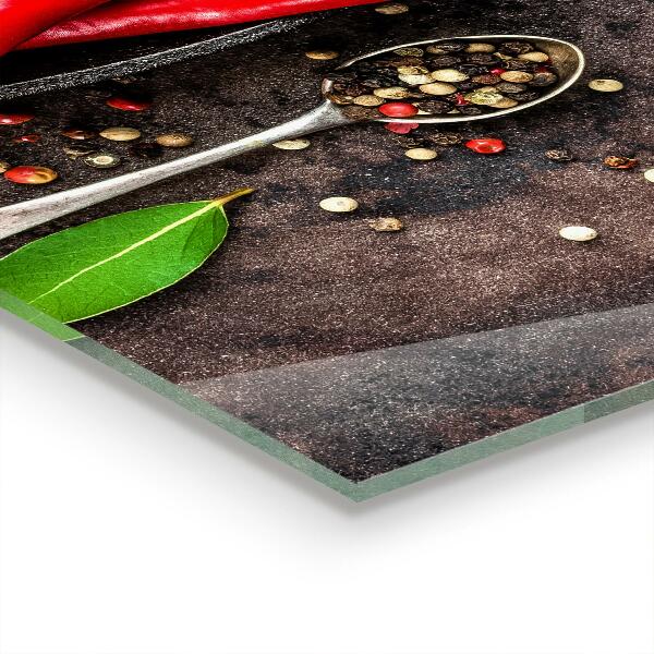 Sticlă bucătărie Gătirea ardeiului iute