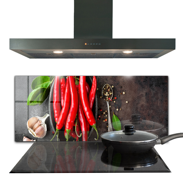 Sticlă bucătărie Gătirea ardeiului iute