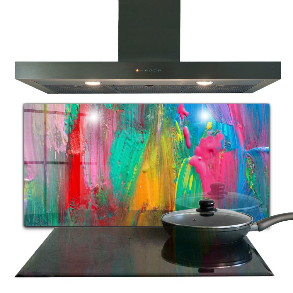 Sticlă bucătărie Textura vopsea colorată