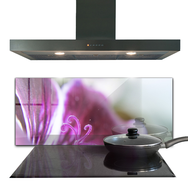 Sticlă bucătărie Floare roz detalii natura