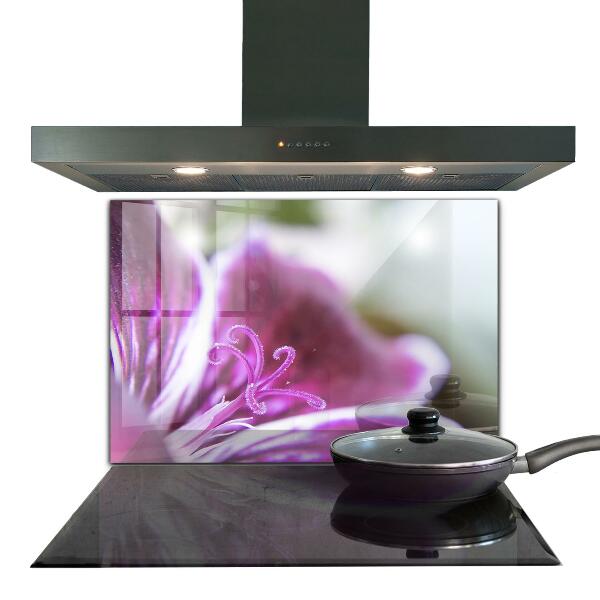 Sticlă bucătărie Floare roz detalii natura