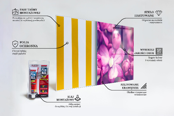 Sticlă bucătărie Crini roz frumusețe naturală