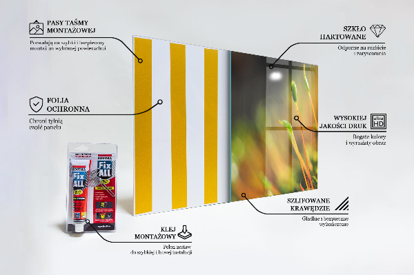 Sticlă bucătărie Detalii de muşchi de pădure