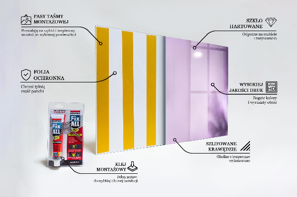 Panou perete bucătărie Flori violete