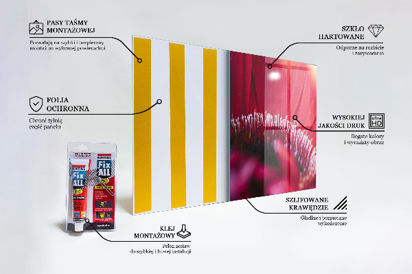 Panou perete bucătărie Floare roz detalii natura