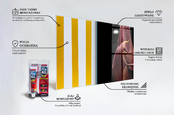 Sticlă bucătărie Frunză delicată elegantă