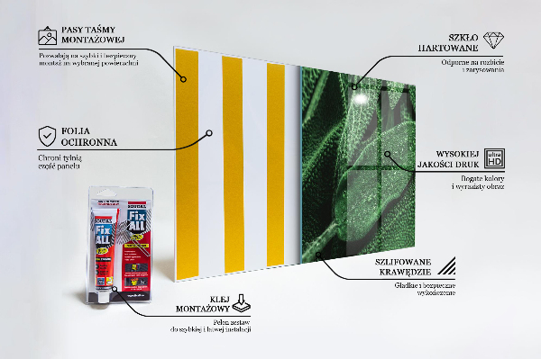Panou sticlă bucătărie Frunze verzi după ploaie