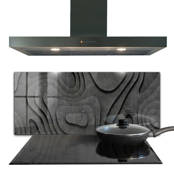 Sticlă pentru bucătărie Abstracție cu textura gri