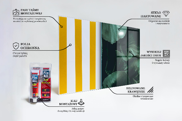 Panou sticlă bucătărie Frunze de culoare verde închis
