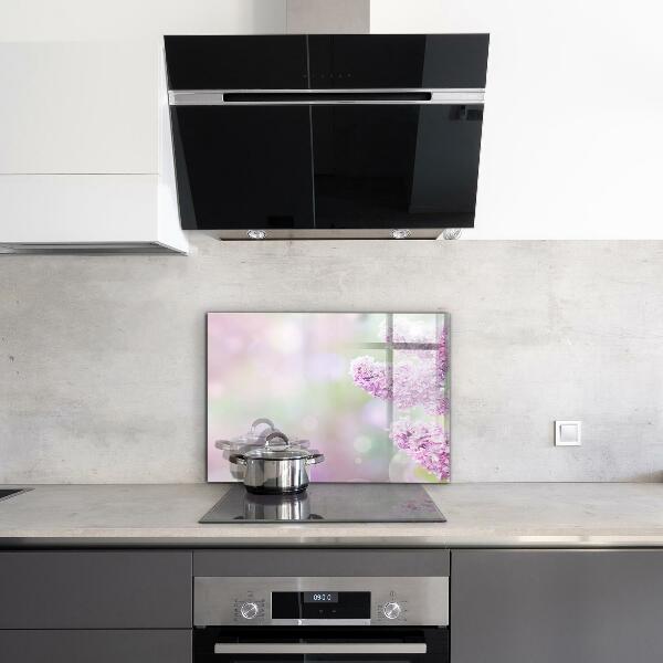 Panou sticlă bucătărie Vară înflorită de liliac în grădină