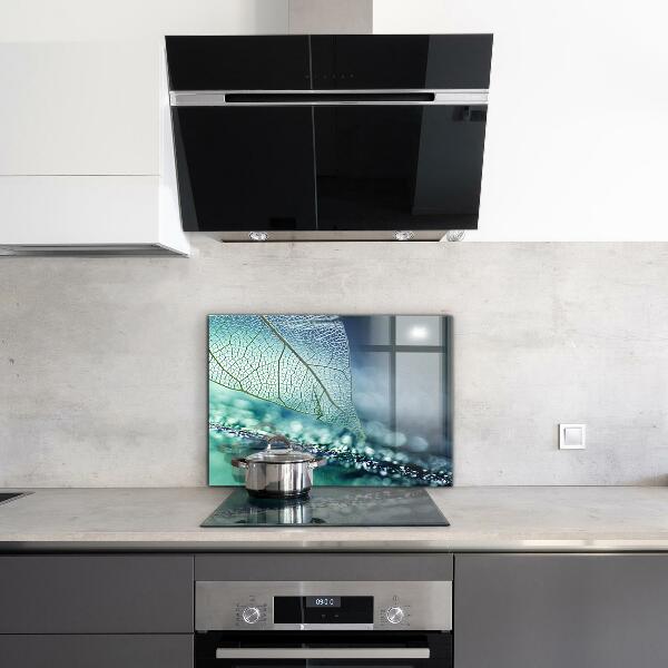 Panou sticlă bucătărie Textura delicată a frunzei