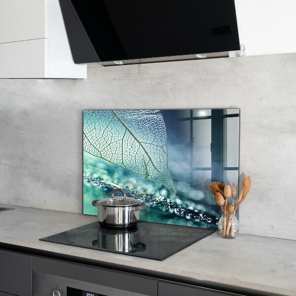 Panou sticlă bucătărie Textura delicată a frunzei