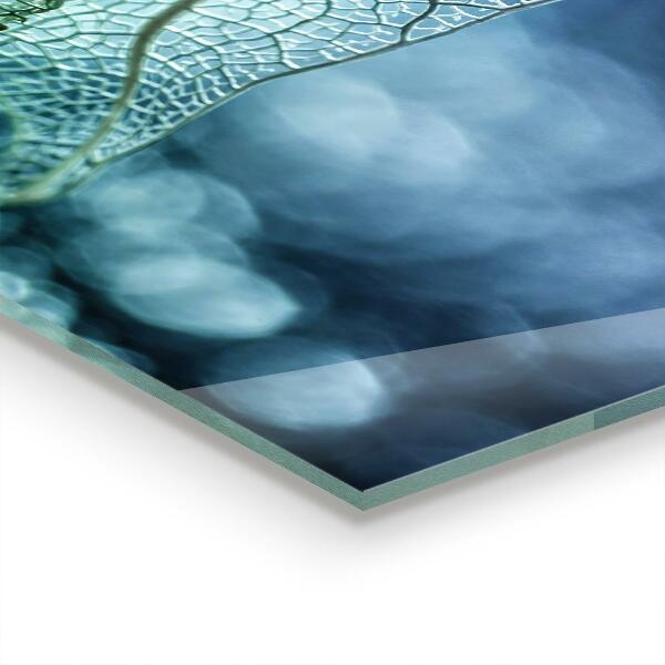 Panou sticlă bucătărie Textura delicată a frunzei