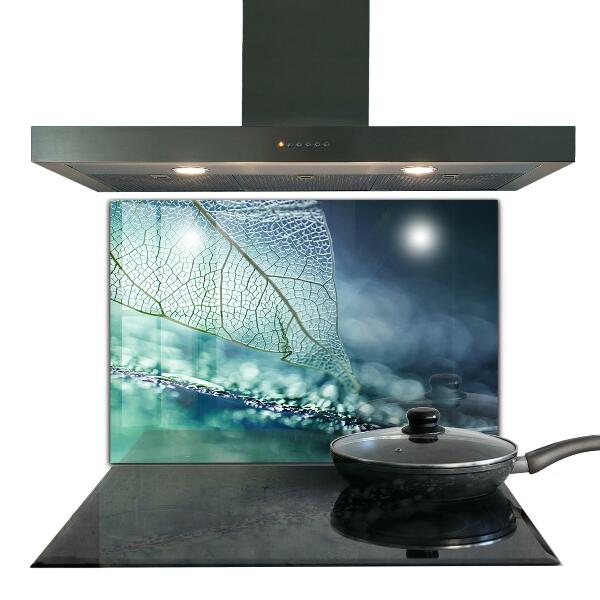 Panou sticlă bucătărie Textura delicată a frunzei