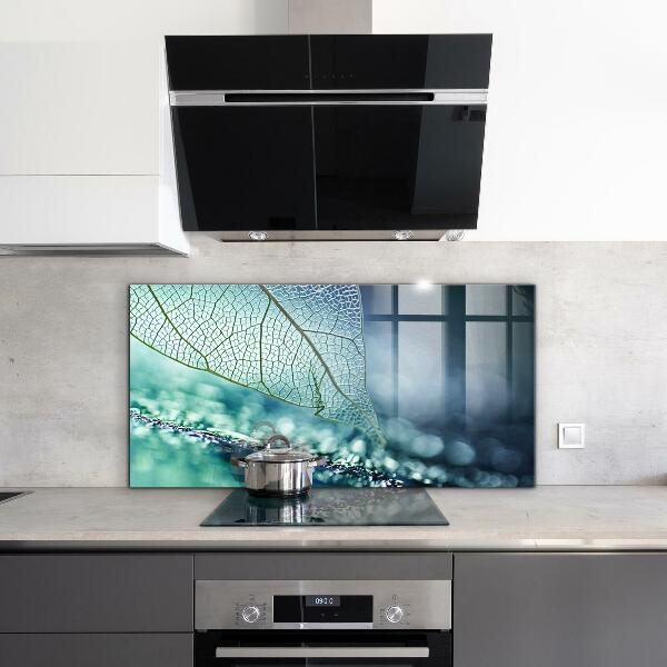 Panou sticlă bucătărie Textura delicată a frunzei