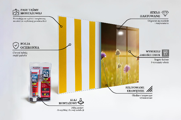 Panou sticlă bucătărie Lunca înflorită de vară