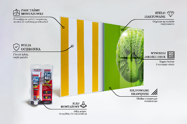 Panou sticlă bucătărie Frunză de ferigă verde