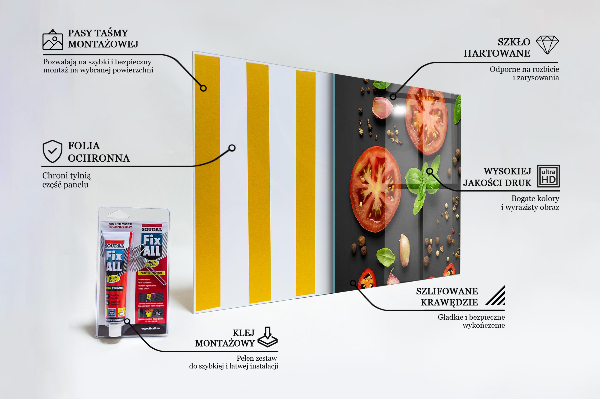 Sticlă bucătărie Bucătărie italiană busuioc roșii