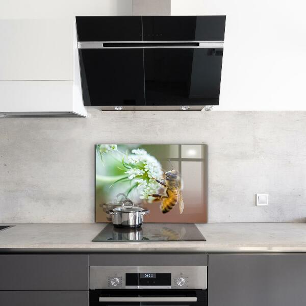Sticlă bucătărie Albine care colectează polen