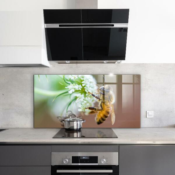 Sticlă bucătărie Albine care colectează polen