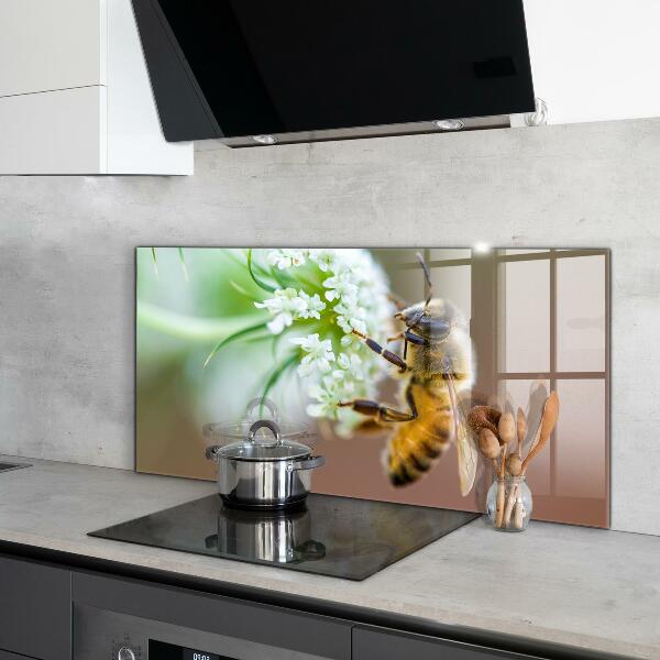 Sticlă bucătărie Albine care colectează polen