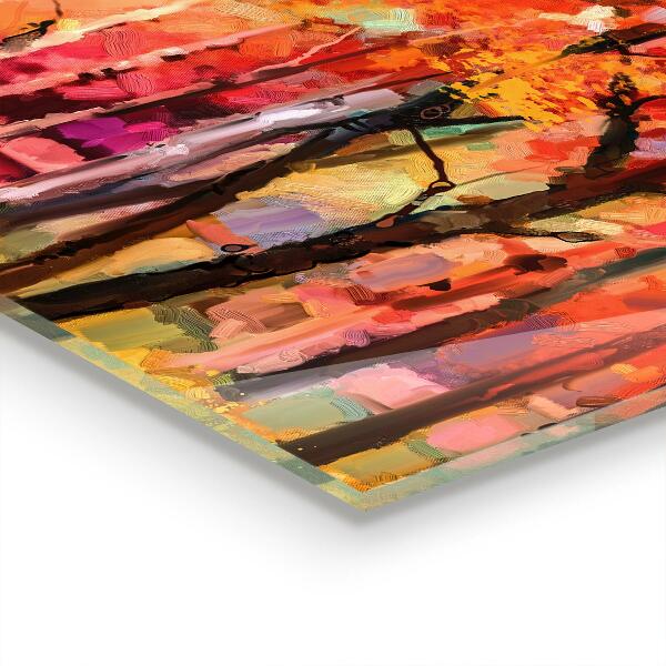 Sticlă bucătărie Copaci de toamnă în parc