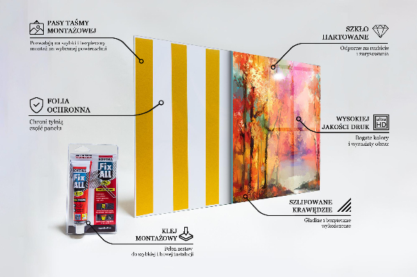 Sticlă bucătărie Copaci de toamnă în parc