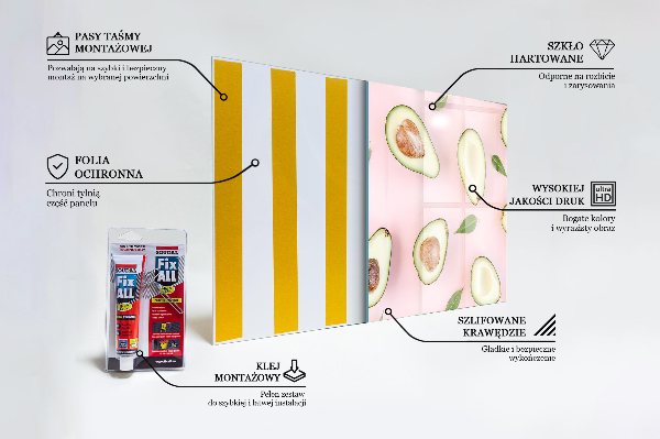 Sticlă bucătărie Compoziție cu avocado