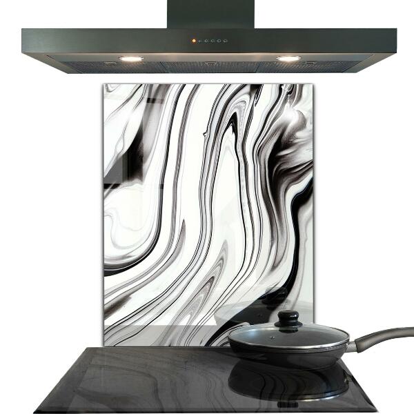 Sticlă bucătărie Acuarelă alb-negru