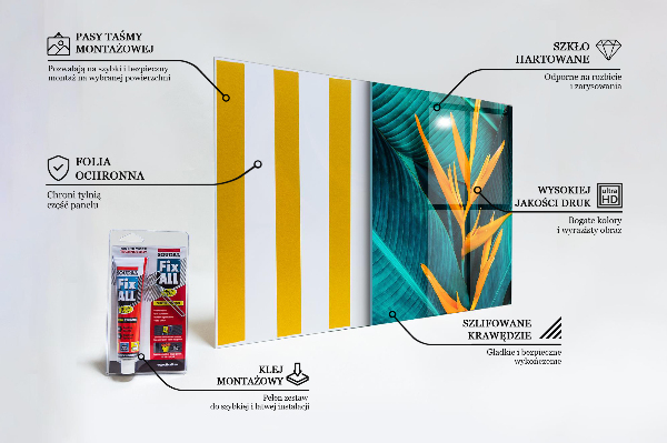 Panou sticlă bucătărie Floare tropicală exotică