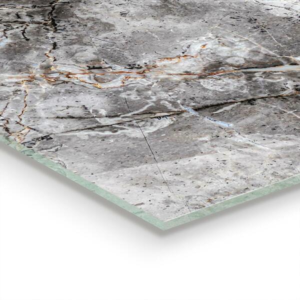 Sticlă pentru bucătărie Piatră de marmură de granit gri