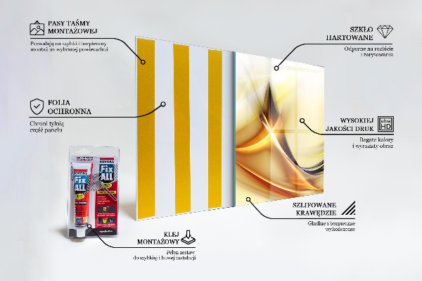 Sticlă bucătărie Abstracția undelor de energie